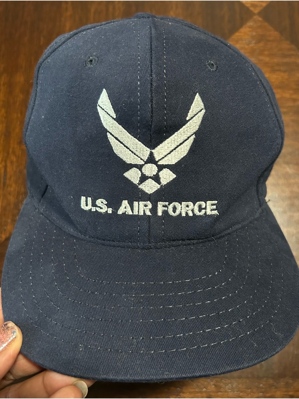 Vintage U.S. Air Force Cap Hat Airforce.com Made in USA Crafted With Pride Navy